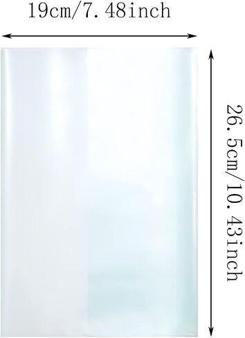 6pcs Clear Exercise Book Covers for School Books Waterproof Plastic Sleeves Multiple Colors Book Case (10.4x7.4，16K) in Kuwait