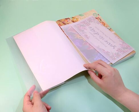 6pcs Clear Exercise Book Covers for School Books Waterproof Plastic Sleeves Multiple Colors Book Case (10.4x7.4，16K) in Kuwait