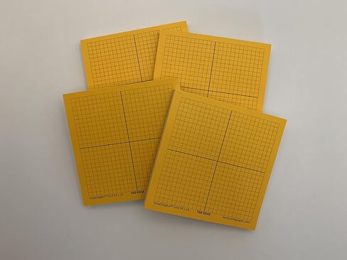 StickaGraph® برتقالي 24 × 24 مع محاور 4 وسادات ملاحظات رسم بياني لاصق (50 ورقة/وسادة) ملاحظات ورقية FBA "لاصق بالكامل" in Saudi Arabia