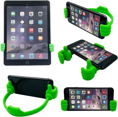 YuCool 2PCS OK تقف الهاتف الخليوي، حامل الهاتف المحمول سيليكون مرن قابل للتعديل، حامل الهاتف الذكي حامل حامل حامل عرض الكمبيوتر اللوحي - أخضر in Kuwait