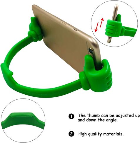 YuCool 2PCS OK تقف الهاتف الخليوي، حامل الهاتف المحمول سيليكون مرن قابل للتعديل، حامل الهاتف الذكي حامل حامل حامل عرض الكمبيوتر اللوحي - أخضر in Kuwait