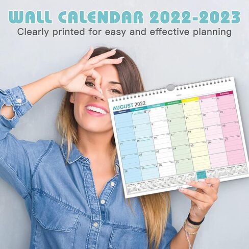 تقويم 2023، تقويم مكتب 2023-2024، يناير 2023، يونيو 2024.18 شهرًا، تقويم 2023 مثالي لتخطيط وتنظيم منزلك أو مدرستك أو مكتبك. (زاهى الألوان) in Kuwait