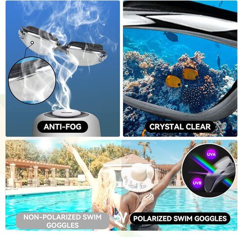 نظارات السباحة نظارات السباحة الكبار الرجال النساء مكافحة الضباب لا تسرب الأشعة فوق البنفسجية حماية سبلاش مع مشبك الأنف سدادات الأذن in Kuwait