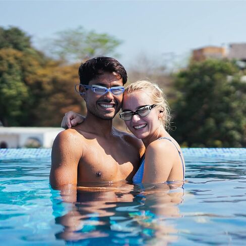 نظارات السباحة نظارات السباحة الكبار الرجال النساء مكافحة الضباب لا تسرب الأشعة فوق البنفسجية حماية سبلاش مع مشبك الأنف سدادات الأذن in Kuwait