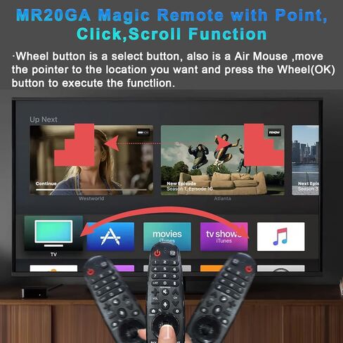 Replacement Universal LG Remote for Smart TV, Remote with Pointer Function Universal LG Remote for QNED NanoCell LG UHD OLED 4K 8K Model Netflix, Prime Video Hotkey in Kuwait