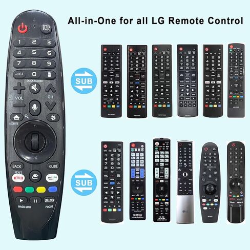 Replacement Universal LG Remote for Smart TV, Remote with Pointer Function Universal LG Remote for QNED NanoCell LG UHD OLED 4K 8K Model Netflix, Prime Video Hotkey in Kuwait