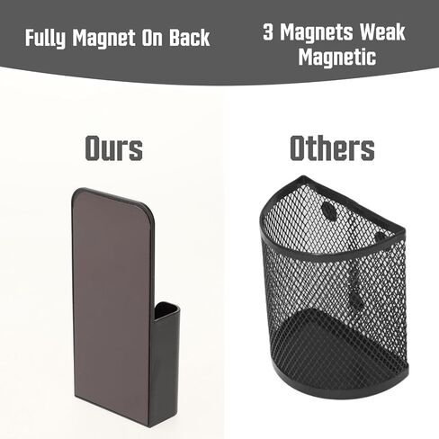 2 Pcs Magnetic Pen Holder with Magnetic Blackboard Erase, Magnetic Dry Erase Whiteboard Marker Holder, White Magnetic Wall Pen Holder For Whiteboard Fridge Refrigerator Office Home(Black) in Saudi Arabia