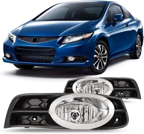سلسلة Winjet OEM لـ [2012-2013 Honda Civic Coupe] مصابيح ضباب للقيادة + مفتاح + مجموعة أسلاك in Kuwait
