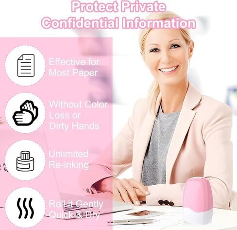 طوابع دوارة لحماية الهوية من Prasacco، بكرة ختم مانعة للعنوان الوردي، ختم دوار لحماية سرقة الهوية اللطيفة لعنوان الهوية، ختم دوار سري، مانع أمان العنوان in Kuwait