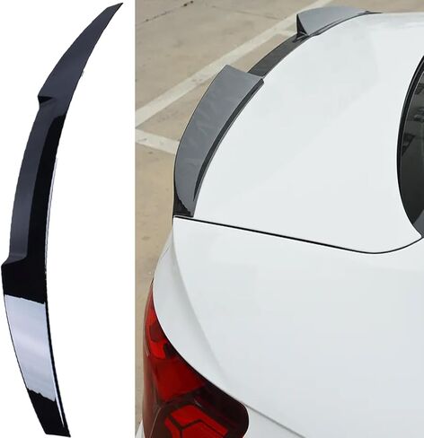 جناح سبويلر لغطاء صندوق السيارة متوافق مع Audi A4 S4 SLine B9 Premium Plus Prestig 2023 2022 2021 2020 2019 2018 2017 أسود لامع M3 Style Trunk Spoiler الجناح الخلفي in Kuwait