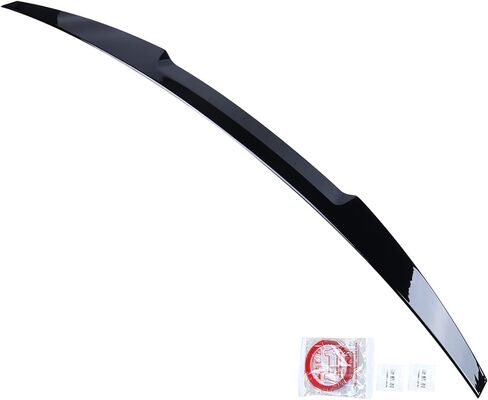 جناح سبويلر لغطاء صندوق السيارة متوافق مع Audi A4 S4 SLine B9 Premium Plus Prestig 2023 2022 2021 2020 2019 2018 2017 أسود لامع M3 Style Trunk Spoiler الجناح الخلفي in Kuwait