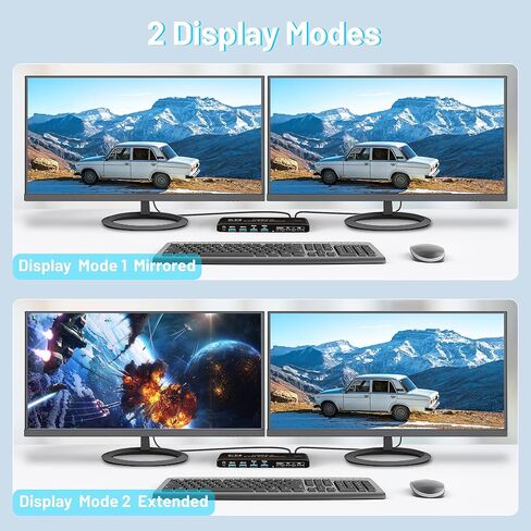 محول KVM 4K@60 هرتز لشاشتين وجهاز كمبيوتر، شاشة مزدوجة HDMI Matrix 4 في 2 خارج عرض ممتد، مفتاح KVM مع 4 منافذ USB 3.0، 4 منافذ HDMI ومنفذين HDMI خارج، يدعم مفتاح التشغيل السريع وجهاز التحكم عن بعد in Kuwait