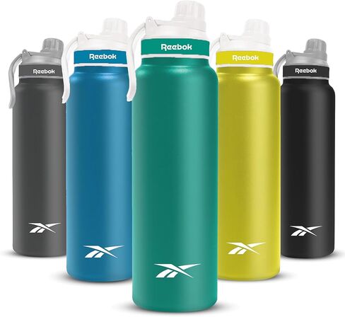 Reebok Athletic Stainless Steel Water Bottle - Insulated Water Bottle 32 oz With Chug Lid - Double Wall Vacuum Insulated Sports Water Bottle, BPA Free in Kuwait