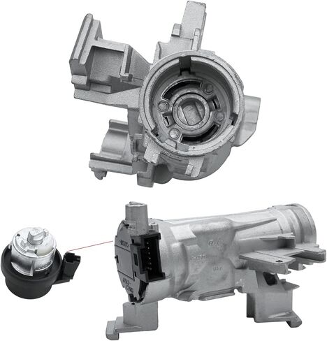 1K0905851B أسطوانة قفل مفتاح الإشعال مناسبة لـ 2003-2013 Volkswagen VW Golf Jetta MK5 Audi A3 TT R8 يستبدل 1K0905865 5Q0905865A قفل توجيه مفتاح الإشعال مع مفتاح in Kuwait