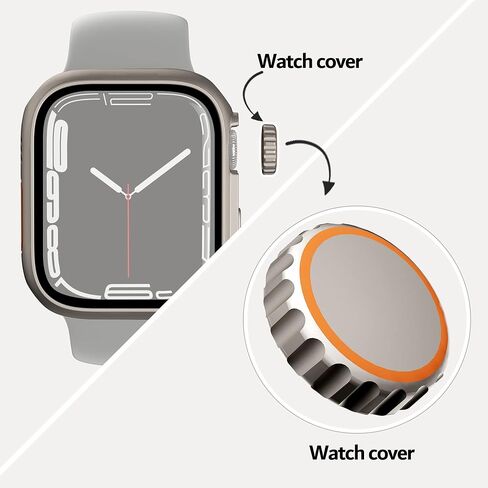 غطاء تاج ساعة pzoz (قطعتان) ملحقات بديلة حصرية مناسبة لساعة Apple 45 مم/44 مم تحويل إلى حافظة Apple Watch Ultra in Kuwait