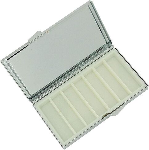 Coffee Pill Box Pill case Compact Rectangle 7 Day Pill Box Pill Case Black Small in Saudi Arabia