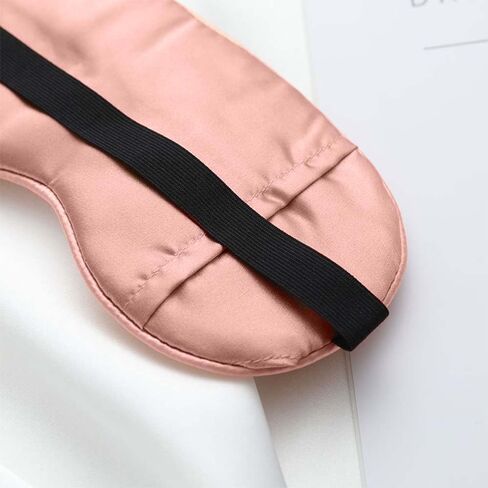 قناع النوم الحريري قناع العين من نسيج الحرير للعيون المنتفخة والهالات السوداء والصداع النصفي وتخفيف الألم وحزام قابل للتعديل من القماش الناعم وغطاء من القماش الناعم القابل لإعادة الاستخدام in Kuwait