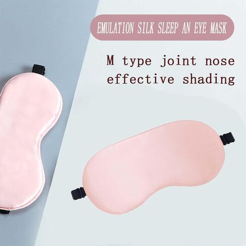 قناع النوم الحريري قناع العين من نسيج الحرير للعيون المنتفخة والهالات السوداء والصداع النصفي وتخفيف الألم وحزام قابل للتعديل من القماش الناعم وغطاء من القماش الناعم القابل لإعادة الاستخدام in Kuwait