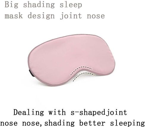 قناع النوم الحريري قناع العين من نسيج الحرير للعيون المنتفخة والهالات السوداء والصداع النصفي وتخفيف الألم وحزام قابل للتعديل من القماش الناعم وغطاء من القماش الناعم القابل لإعادة الاستخدام in Kuwait