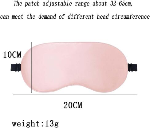 قناع النوم الحريري قناع العين من نسيج الحرير للعيون المنتفخة والهالات السوداء والصداع النصفي وتخفيف الألم وحزام قابل للتعديل من القماش الناعم وغطاء من القماش الناعم القابل لإعادة الاستخدام in Kuwait