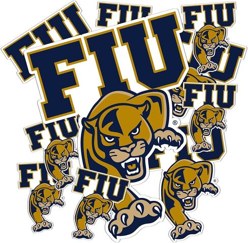 Desert Cactus Florida International University Panthers FIU Stickers Vinyl Decals Laptop Water Bottle Car Scrapbook T3 (Type 3-1) in Saudi Arabia