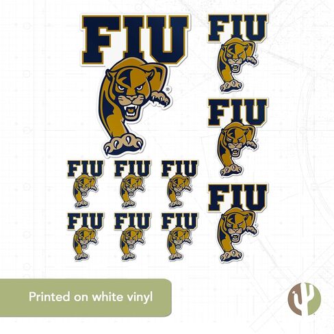 Desert Cactus Florida International University Panthers FIU Stickers Vinyl Decals Laptop Water Bottle Car Scrapbook T3 (Type 3-1) in Saudi Arabia