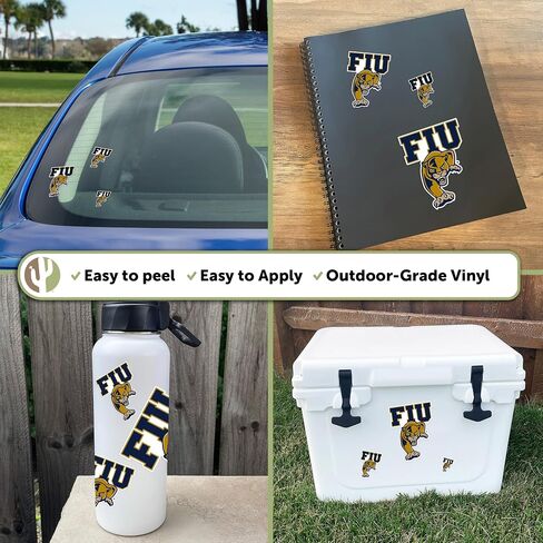 Desert Cactus Florida International University Panthers FIU Stickers Vinyl Decals Laptop Water Bottle Car Scrapbook T3 (Type 3-1) in Saudi Arabia