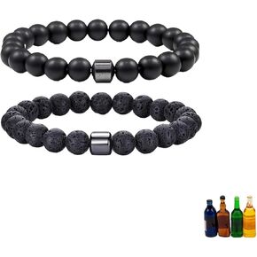 Liu Jun 4 pcs glame anti anti bracelet للنساء/الرجال ، والمساعدة في الامتناع عن الأساور الحجرية الطبيعية النمر عين هيميت هيميثست بورنج تهدئة القلق الشفاء المجوهرات المجوهرات in Kuwait
