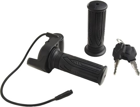 E-Bike Throttle Grip, Electric Scooter Throttle Grips keys buttom start with LCD Display and Key Lock, Easy Install Handlebar Power Indicator for Electric Bikes Scooters Motorcycles(with keys) in Saudi Arabia