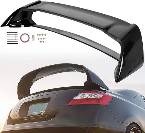 HECASA Rear Trunk Spoiler Wing Pre-Painted Compatible with 2006-2011 Honda Civic 4 Door Sedan Glossy Black in Saudi Arabia