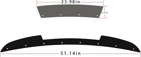 Bonbo Rear WickerBill Spoiler for Chrysler 300 SRT 2005-2010, Add-on Type 2-Piece Rear Wicker Bill Spoiler Includes RivNut Tool in Saudi Arabia