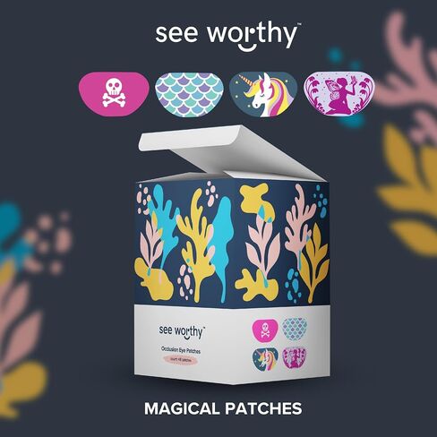 Adhesive Eyepatch for Kids & Adults - As Seen on Shark Tank - Kids Breathable, Comfortable Magicals Eyepatch for Lazy Eye - Amblyopia & Sensitive Skin Medical Eye Patches - 48 Patches by See Worthy in Kuwait