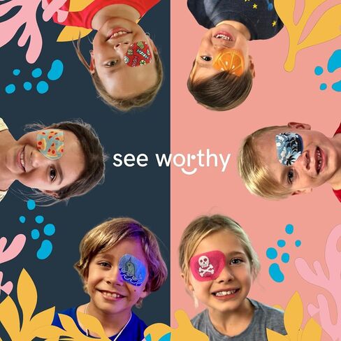 Adhesive Eyepatch for Kids & Adults - As Seen on Shark Tank - Kids Breathable, Comfortable Magicals Eyepatch for Lazy Eye - Amblyopia & Sensitive Skin Medical Eye Patches - 48 Patches by See Worthy in Kuwait