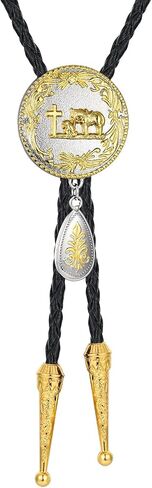 Native American Bolo Tie, Western Cowboy Neckties, Religious Cross Faith with Drop Bolo Ties for Men Women in Saudi Arabia