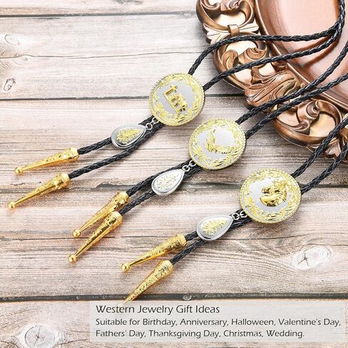Native American Bolo Tie, Western Cowboy Neckties, Religious Cross Faith with Drop Bolo Ties for Men Women in Saudi Arabia