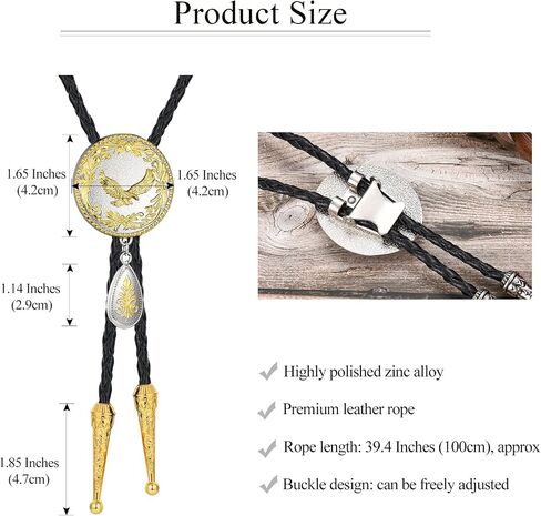 Native American Bolo Tie, Western Cowboy Neckties, Religious Cross Faith with Drop Bolo Ties for Men Women in Saudi Arabia