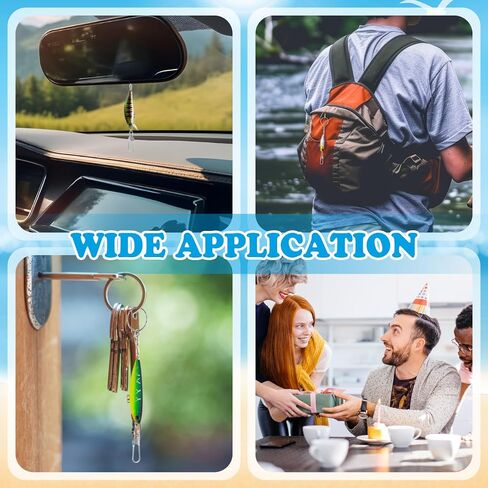 5 Pcs Fishing Lure Keychains Gift, Realistic 3D Eye Design Tropical Fishman Keyring Gift for Men Women, Plastic Fishing Favor with Chain for Dad Angler Birthday Summer Accessories in Saudi Arabia