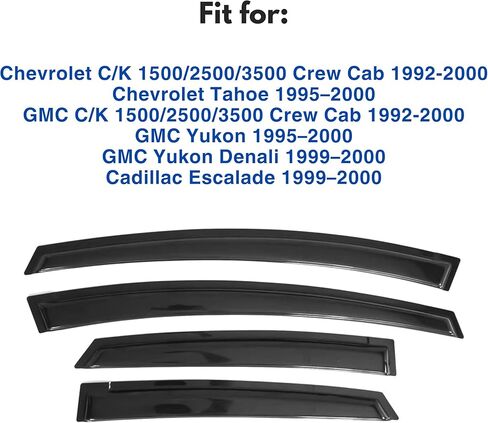 Window Visor Compatible with Dodge Durango 2011-2024, Rain Guard Tape-On Extra Durable Side Vent Window Deflector, 2011 2012 2013 2014 2015 2016 2017 2018 2019 2020 2021 2022 2023 2024 in Kuwait