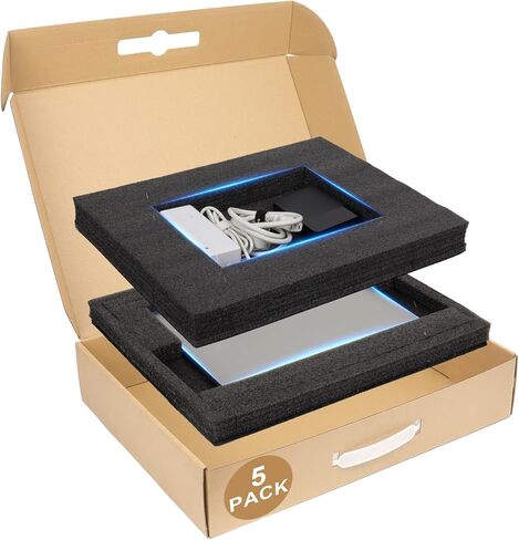 صناديق شحن أجهزة الكمبيوتر المحمول مزودة بالفوم، وصناديق بريدية متوسطة الحجم من الورق المقوى، وصناديق تغليف لأجهزة الكمبيوتر المحمول مقاس 10 بوصة - 15.6 بوصة in Kuwait