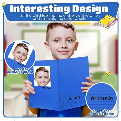 Henoyso 12 جهاز كمبيوتر شخصى 120 صفحة دفاتر ملاحظات التكوين الأساسي 9 3/4 × 7 1/2 بوصة المجلات الأساسية K-2 كتب فارغة للأطفال لكتابة القصص دفتر ملاحظات للأطفال رياض الأطفال (ملون) in Kuwait