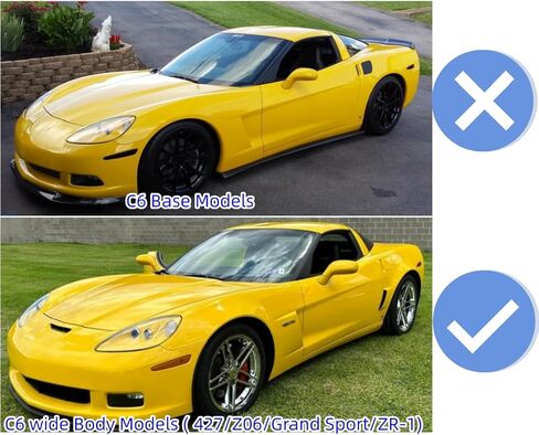 Front Bumper Lip Glossy Black 3Pcs for 2005-2013 Chevy Corvette C6 Base Models Front Bumper Lip Splitter in Kuwait