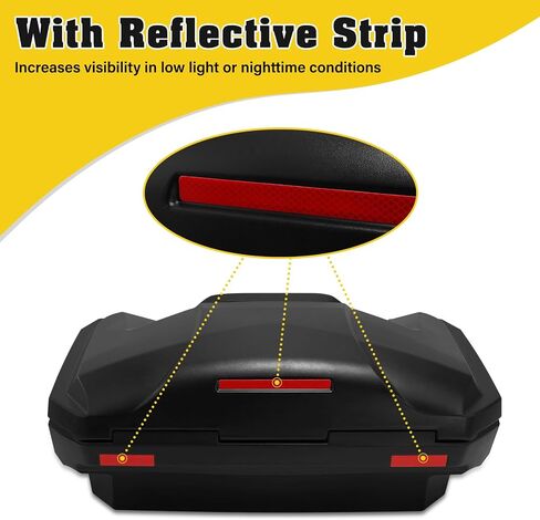 TCMT 96L ATV Rear Passenger Seat Rack Cargo Storage Helmet Trunk Box Luggage Black in Saudi Arabia