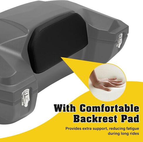 TCMT 96L ATV Rear Passenger Seat Rack Cargo Storage Helmet Trunk Box Luggage Black in Saudi Arabia