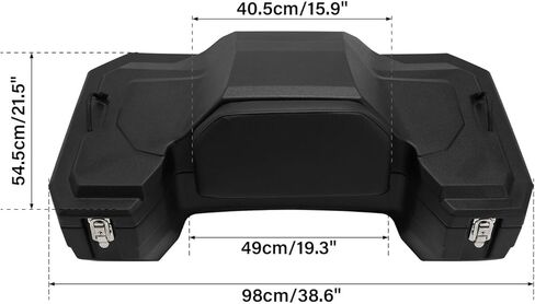 TCMT 96L ATV Rear Passenger Seat Rack Cargo Storage Helmet Trunk Box Luggage Black in Saudi Arabia
