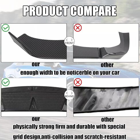 Front Bumper Lip Splitter Compatible with 2024 2023 2022 2021 Kia K5 & 2025 Kia K5 GT/GT Line 3PC Front Splitter Protection Front Bumper Lower Lip Splitter (Gloss Black) in Saudi Arabia