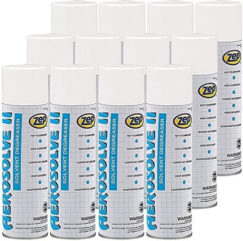Zep Aerosolve II Solvent Degreaser Aerosol - 20 oz (Case of 12) 18101 - Fast Evaporating, Non-Flammable, Removes Heavy Greasy Soils from a Variety of Metal Surfaces in Saudi Arabia