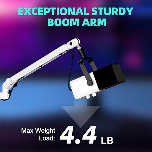 Low Profile Mic Arm Soiid Metal Sturdy Boom Arm Flexible Low Profile Microphone Arm Desk Microphone Stand for Podcasting Recording Desk Zooming in Kuwait