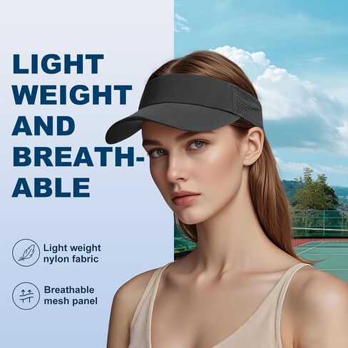 FEICUI Women's Sun Sports Visor Adjustable Empty Top Baseball Cap Athletic Performance Outdoor Hat in Saudi Arabia