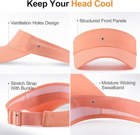 Feicui Women's Sun Sports Visor قابلة للتعديل الفارغ الفارغ العلوي البيسبول قبعة رياضية في الهواء الطلق قبعة في الهواء الطلق in Kuwait