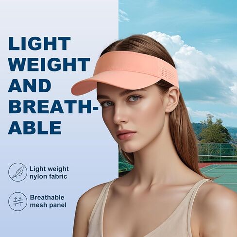 Feicui Women's Sun Sports Visor قابلة للتعديل الفارغ الفارغ العلوي البيسبول قبعة رياضية في الهواء الطلق قبعة في الهواء الطلق in Kuwait